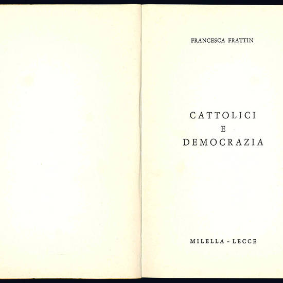 Cattolici e democrazia.