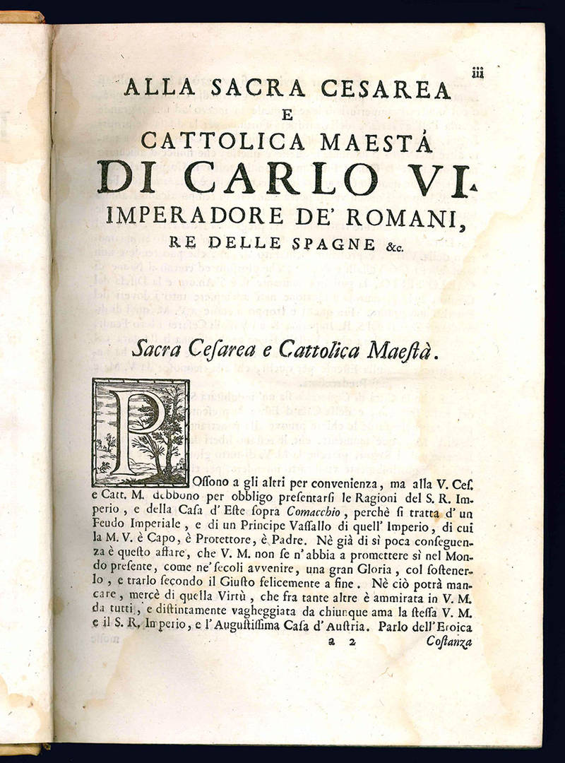 Piena esposizione de i diritti imperiali ed estensi sopra la città di Comacchio.