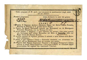 Lotto composto di N. 4005 voci formanti la combinazione degli Ambi dei 90 numeri.