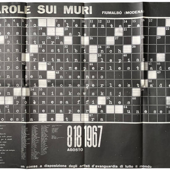 Parole sui muri. Fiumalbo (Modena). 8-18 agosto 1967. Un paese a disposizione degli artisti d’avanguardia di tutto il mondo