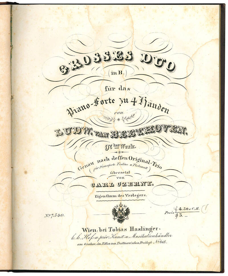 À Mademoiselle Irène Bouglé Grand duo sur l'Opéra les Huguenots de Meyerbeer a quatre mains pour le piano, Op.75. (insieme a:) 12 Morceaux pour Piano a quatre mains destinés aux Pensionnats (insieme a:) Grosses duo (in B.) für das Piano-Forte zu 4 H