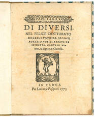 Panegirico di diversi, nel felice dottorato dell’Illustriss. Signor Aorelio Nobili Abbate de Spinetto, Conte di Moiana, & Signor di Civitella