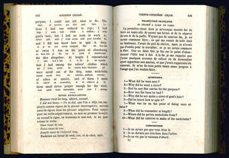 Abrégé de la vie et des aventures de Robinson Crusoé arrangé en séries de lecons progressives.