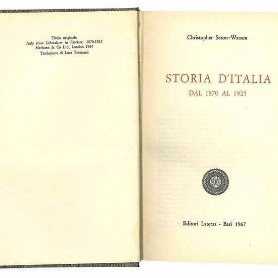 Storia d'Italia dal 1870 al 1925.