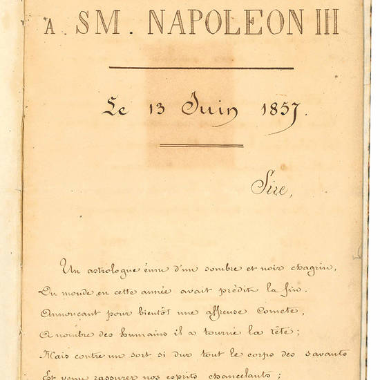 Lettera manoscritta a S. M. Napoleon III.