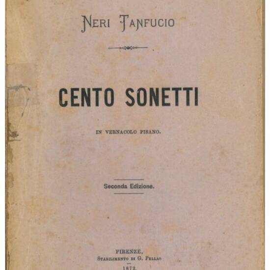 Cento sonetti in vernacolo pisano.