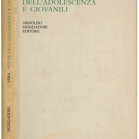 Poesie delll'adolescenza e giovanili 1900-1910.