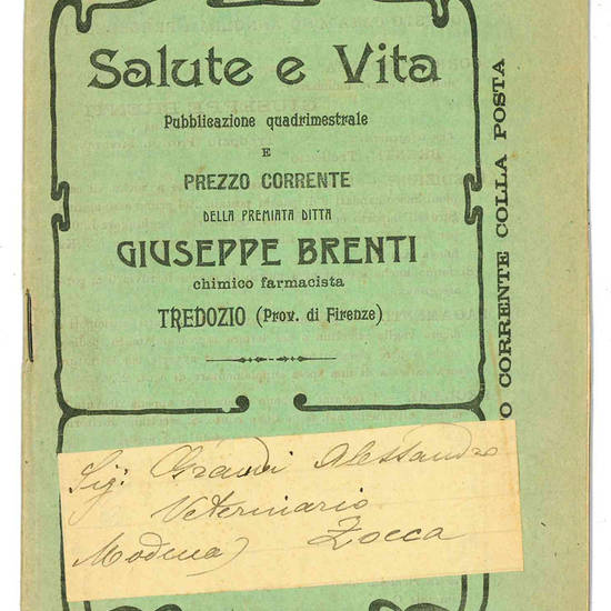 Lotto di cinque opuscoli di pubblicità farmaceutica profusamente illustrati.