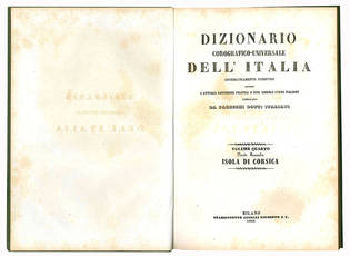 Dizionario corografico-universale dell'Italia. Isola di Corsica.