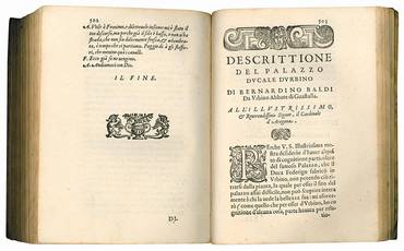 Versi e prose di monsignor Bernardino Baldi da Urbino abbate di Guastalla. De i versi. La nautica, L?egloghe miste, I sonetti romani, Le rime, varie, La favola di Leandro di Museo. Delle prose. Un dialogo della dignità, L?arciero overo della felicità de