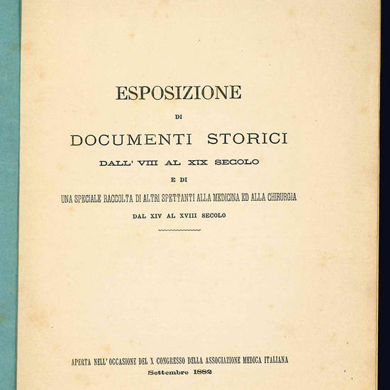 Esposizione di documenti storici dall'VIII al XIX secolo