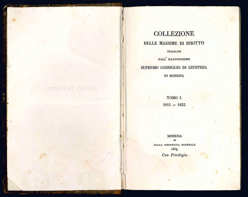 Collezione della massime di diritto.