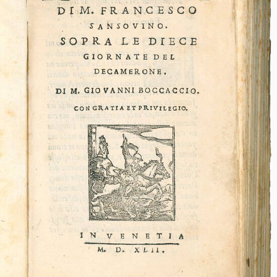 Le Lettere [...] Sopra le diece giornate del Decamerone. Di M. Giovanni Boccaccio