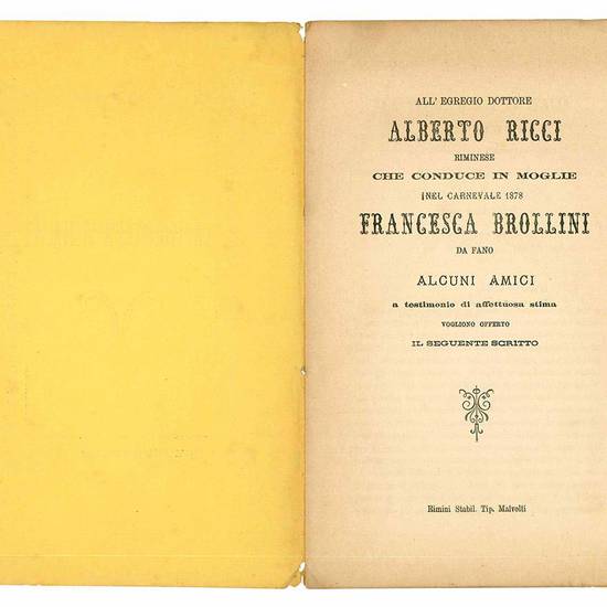 La tedescheria in Italia. All'egregio dottore Alberto Ricci riminese che conduce in moglie nel carnevale 1878 Francesca Brollini da Fano.