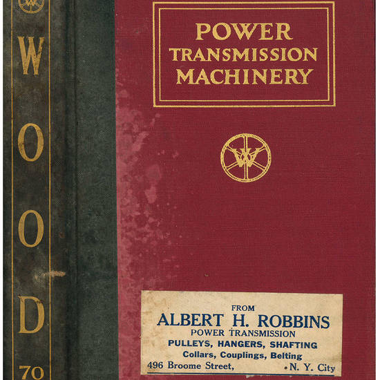 Power Transmission Machinery. Catalogue No. 70.