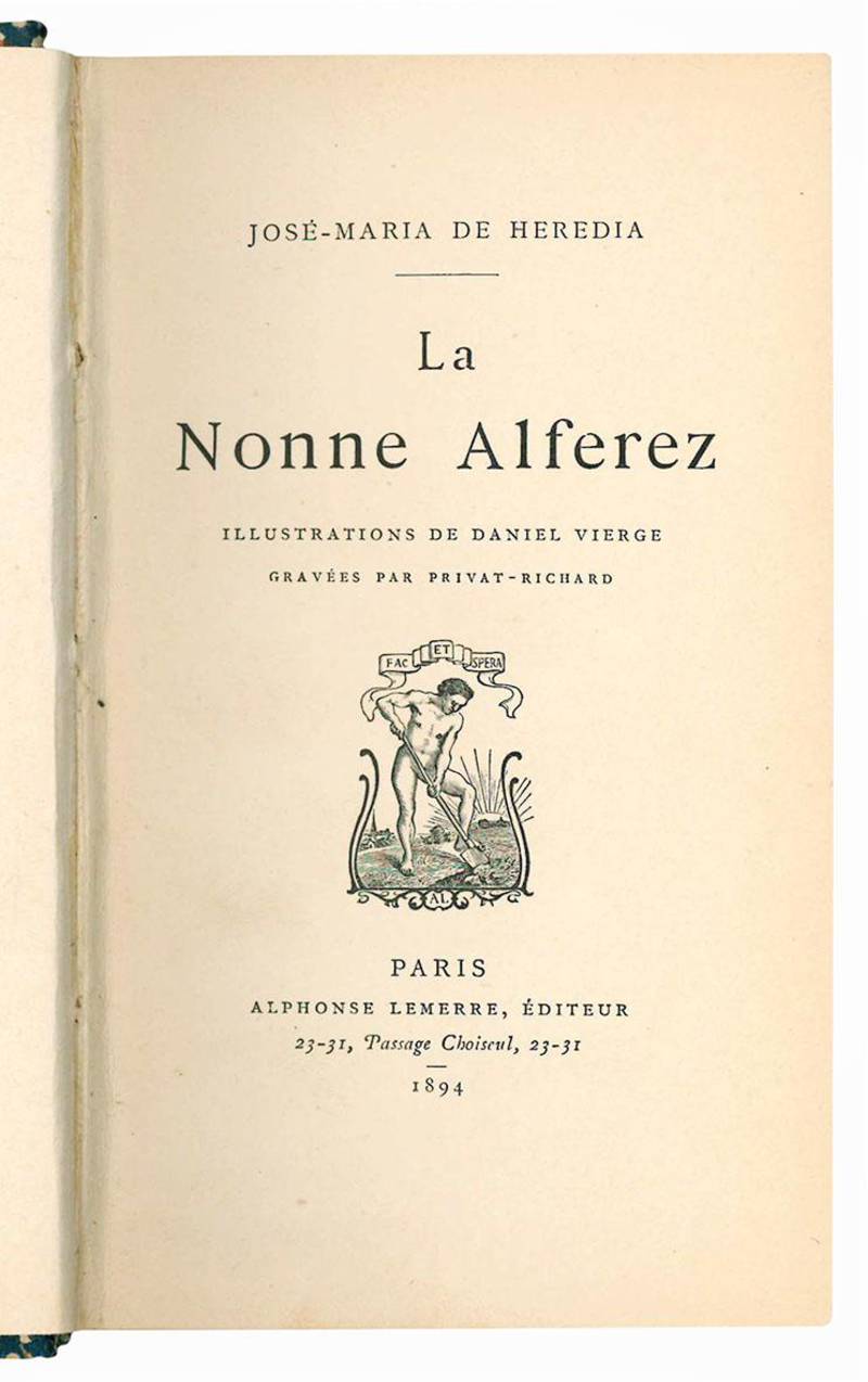 La nonne Alferez. Illustrations de Daniel Vierge. Gravees par Privat-Richard.