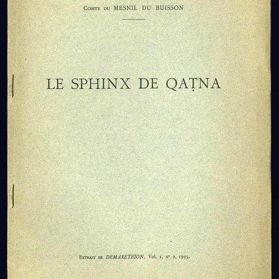 Le sphinx de Qatna.