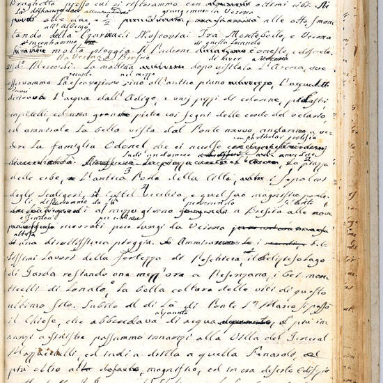 Spese occorse nel viaggio fatto da Padova nella Svizzera con mia Moglie Marta Mac-guire, col mio ragazzino di nome Achilletto, colla custode dello stesso Milania Walter, e con Giuseppe Maffei Domestico. Manoscritto cartaceo in italiano. 20 luglio 1819-28