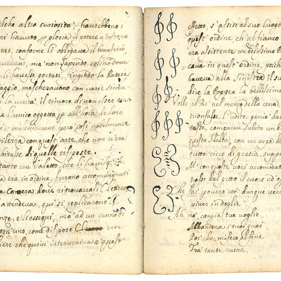 Manuscript on paper containing five 16th- and 17th-century astrological, literary, and historical texts in Italian. Italy, end of the 17th century