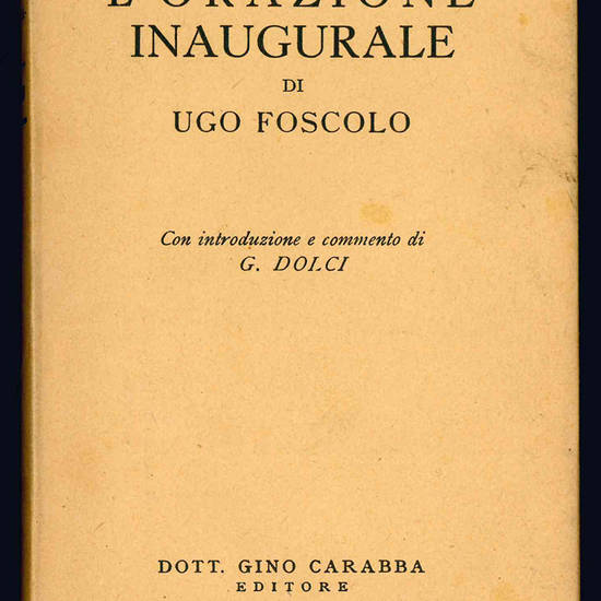 Orazione inaugurale.