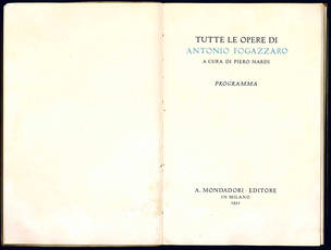 Tutte le opere di Antonio Fogazzaro.