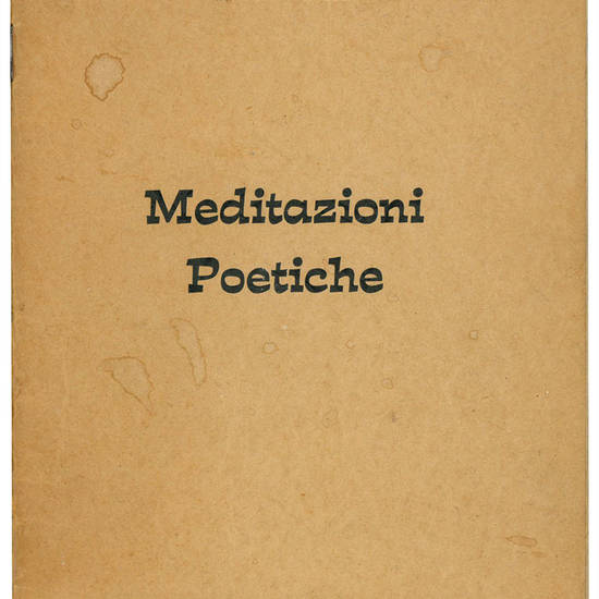 Meditazioni poetiche.