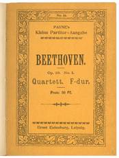 Beethoven op. 18 no. 1. Quartett. F-dur.