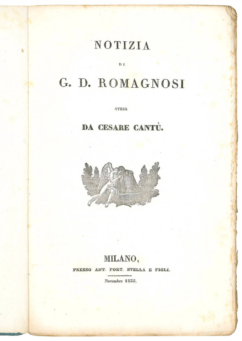 Notizia di G. D. Romagnosi stesa da Cesare Cantù.