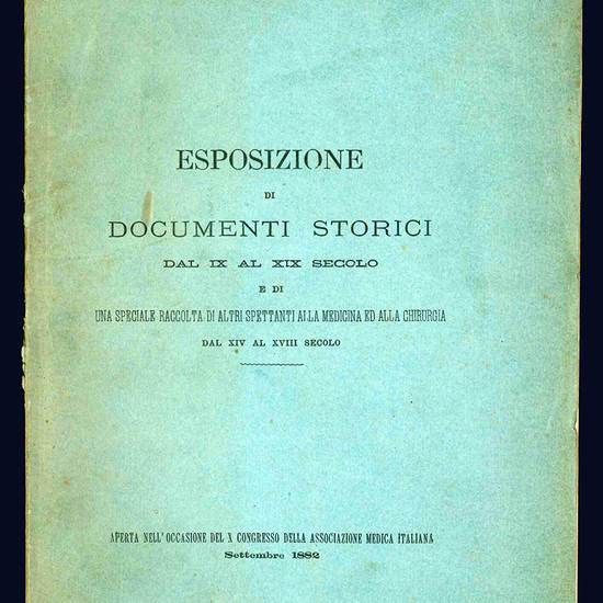 Esposizione di documenti storici dall'VIII al XIX secolo