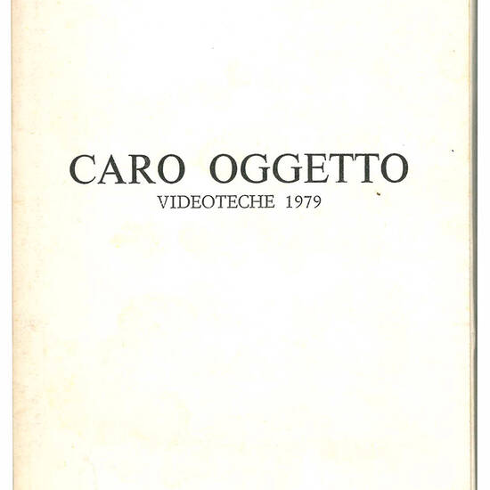 Caro oggetto.