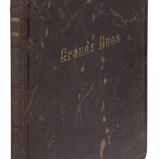 À Mademoiselle Irène Bouglé Grand duo sur l'Opéra les Huguenots de Meyerbeer a quatre mains pour le piano, Op.75. (insieme a:) 12 Morceaux pour Piano a quatre mains destinés aux Pensionnats (insieme a:) Grosses duo (in B.) für das Piano-Forte zu 4 H