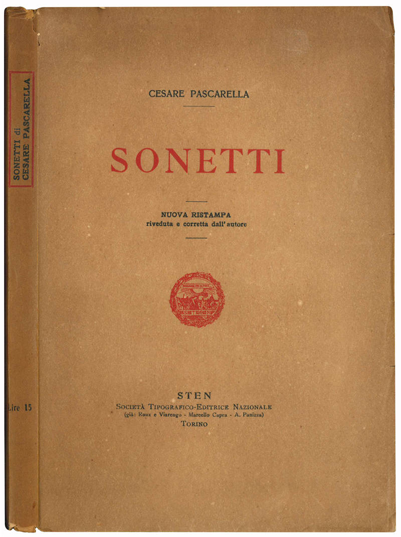 Sonetti. Nuova ristampa riveduta e corretta dall'autore.