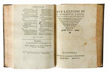 Due lezzioni […], nella prima delle quali si dichiara un sonetto di M. Michelagnolo Buonarroti. Nella seconda si disputa quale sia più nobile arte la scultura, o la pittura, con una lettera d’esso Michelagnolo, & più altri eccellentiss. pittori, et