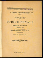 Progetto del Codice Penale per il Regno d'Italia.