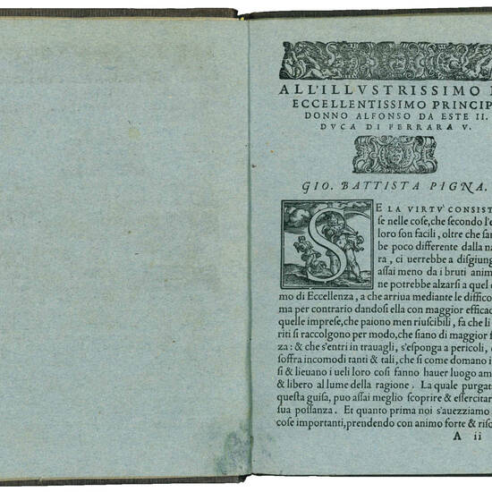 Gli Heroici di Gio. Battista Pigna, a Donno Alfonso da Este II. Duca di Ferrara V