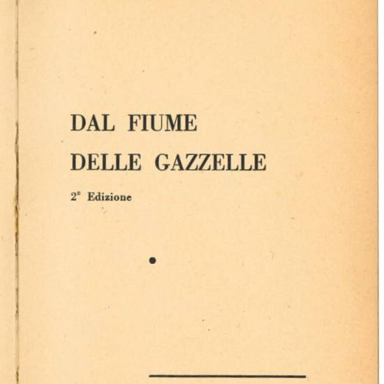 Dal fiume delle gazzelle.